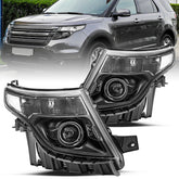 VehicleAid Projector Headlights For 2011-2015 Ford Explorer